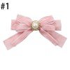 Velvet hair bows for Women pearl  velvet bow clip