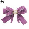 Velvet hair bows for Women pearl  velvet bow clip