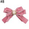 Velvet hair bows for Women pearl  velvet bow clip
