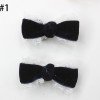 1 pair Velvet hair bows for girl toddle lace velvet bow clip