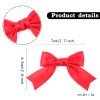 Girls Satin Hair Bow Clip Satin Ribbon Bows with tails for Toddler Ponytail Short Tail Bows Hair Accessories