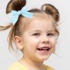 Girls Satin Hair Bow Clip Satin Ribbon Bows with tails for Toddler Ponytail Short Tail Bows Hair Accessories