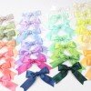 2.5''girls Small Colorful Satin Hair Bows Set, Solid Color Bow cliips 2.5''girls Small Colorful Satin Hair Bows Set, Solid Color Bow cliips