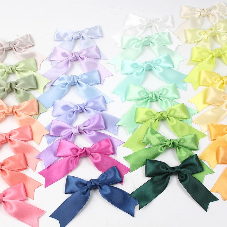 2.5''girls Small Colorful Satin Hair Bows Set, Solid Color Bow cliips 2.5''girls Small Colorful Satin Hair Bows Set, Solid Color Bow cliips
