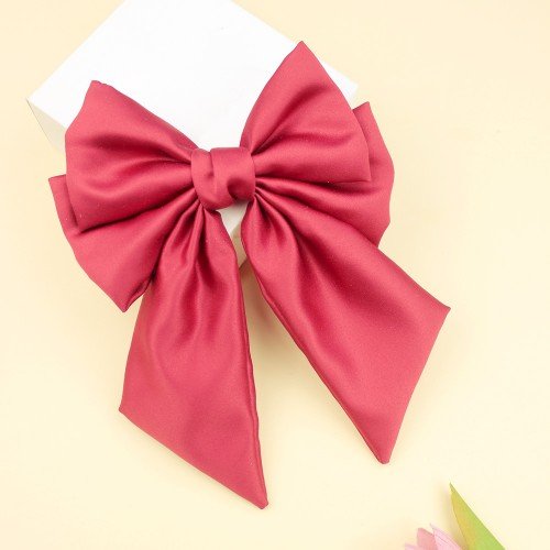 Best Quality Satin Bow Hair Clips Solid Color Gorgeous Satin Sailor Bows for Girls Holiday Party Boutique Hair Accessories