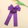 Women Gorgeous Polyester Cotton Hair Bows Clips Solid Color Long Streamer Cheer Hair Clip Girls Satin Long Tail Sailor Bows