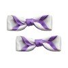 3.5" Double Layered Polyester Cotton Ribbon Bow Hairpins