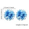 Girls Flower Round Loopy Bows Pompom Mink Hair Clip School Hair Bows Set Kids Hair Bow Accessories
