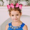 2pcs/set Baby Double Layer Ruffle Hair Bow Clip for Toddler Girls Satin Solid Ribbon Bows for Girls Kids Hair Bow Accessories