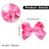 2pcs/set Baby Double Layer Ruffle Hair Bow Clip for Toddler Girls Satin Solid Ribbon Bows for Girls Kids Hair Bow Accessories