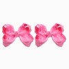 2pcs/set Baby Double Layer Ruffle Hair Bow Clip for Toddler Girls Satin Solid Ribbon Bows for Girls Kids Hair Bow Accessories