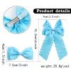 Satin Ruffled Bow Hair Clips Set Double Ruffle Ribbon Barrettes with Long Tail for Girls Hair Accessories