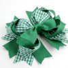 Back to School Gingham Hair Bow Clips for Girls Students Uniform Plaid Hair Bow Clip Kids Hair Bow Accessories