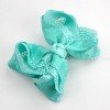 Girls Ruffled Grosgrain Double Layer Hair Bow Eyelet Hollow Lace Ruffled alligator Hair Clip for Kids Hair Accessories