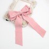 Suede Long Sailor Hair Bows for Girls Matte Suede Bowknot Bow for Fall Winter Women Hair Bow Accessories
