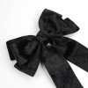 Suede Long Sailor Hair Bows for Girls Matte Suede Bowknot Bow for Fall Winter Women Hair Bow Accessories