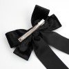 Suede Long Sailor Hair Bows for Girls Matte Suede Bowknot Bow for Fall Winter Women Hair Bow Accessories