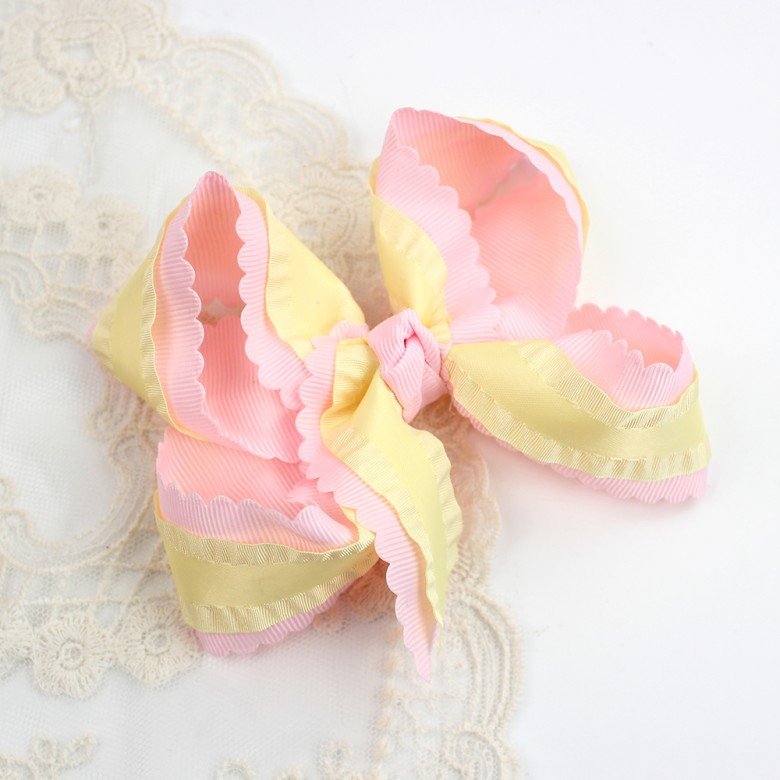 Girls Ruffled Hair Bow for Girls Scallop Edge Ruffled Layered Bow Hair Clips for Toddler Kids Hair Bow Accessories Girls Ruffled Hair Bow for Girls Scallop Edge Ruffled Layered Bow Hair Clips for Toddler Kids Hair Bow Accessories