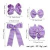 Girls Moonstitch Monogrammed Pinwheel Hair Bow Clip Set for Girls Solid Color Moonstitch Bows Kids Hair Accessories