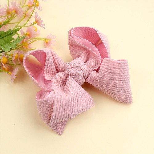  Winter Corduroy Knot Bow Clip for Toddlers Velvet Knot Bow Hairpin Textured Fabric alligator Clip Girl Hair Accessories
