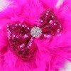 Sparkly Bow Feather Brooch Pin for Women