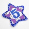 Girls Sport Soccer volleyball Leather Birthday Badge Soccer Boutique Glitter Star Birthday Badge Kids Birthday Outfit Accessories