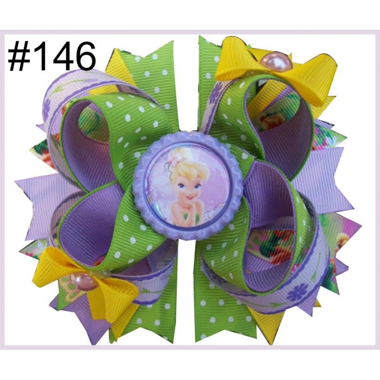 Tinker Bell hair bows Tinker Bell hair bows