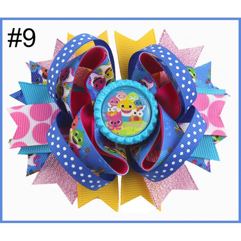 Baby Cartoon Shark hair bows With Baby bows Shark Dolls clips girl hair bow Baby Cartoon Shark hair bows With Baby bows Shark Dolls clips girl hair bow