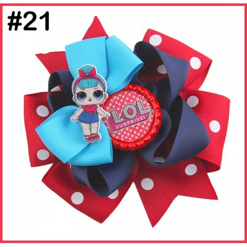 doll hair bows With suprise bowsDolls clips girl hair bows For Children Girl hair accessories
