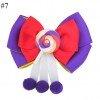 Lollipop hair accessory, rainbow pom-pom, streamer, bow, children’s girl’s headpiece.