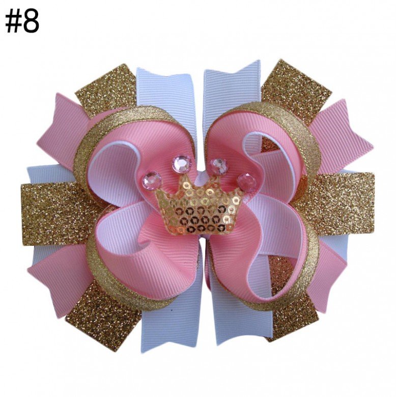 5‘’Princess hair bow Crown hair bow 5‘’Princess hair bow Crown hair bow