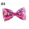 4.5-5'' PVC glitter sequin trolls hair bows cartoon girl hair accessories