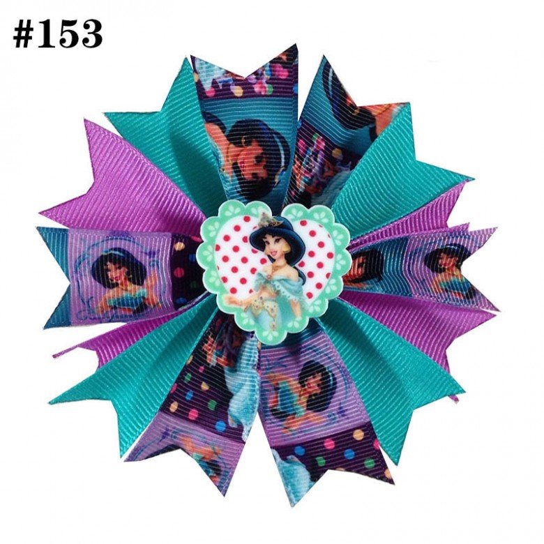 4'' spike hair bows for princess with hair clips girl hair clips let it snow hair bows 153-171 4'' spike hair bows for princess with hair clips girl hair clips let it snow hair bows 153-171