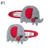 2.5'' elephant snap hair clips animal hair clips