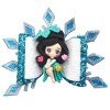 4'' Christmas Bow Ice Queen Winter hair accessories pricess doll clay Hair Bow Frozen Crown clip