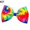 6-7inch Paint Splatter Bow  Tie Dye cheer Hair Bows s