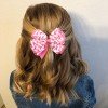 Breast Cancer Awareness Cheer Bows , Anticancer pink Ribbon Hair Bows ,Kids Hair Accessories Breast Cancer Awareness Cheer Bows , Anticancer pink Ribbon Hair Bows ,Kids Hair Accessories