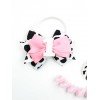 Cow Print Baby Headband, Infant Birthday Bows, Toddler Hairband Accessories