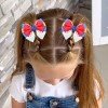 Girls Princess Moonstitch fairy Tail Layered Hair Bow Clips Toddler Kids Hair Bow Accessories