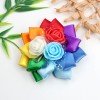 Summer Girls Flower Petal Satin Hair Bow Clips with Rose Flower Petal Bows for Birthday Party Kids Hair Accessories Summer Girls Flower Petal Satin Hair Bow Clips with Rose Flower Petal Bows for Birthday Party Kids Hair Accessories