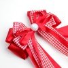 Back to School Gingham Horse Show Hair Bow Clips