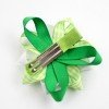 spring summer rose floral sculpture ribbon hair bow clips for girls