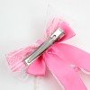 Lolita Cherry Blossom Hair Bow Clips Japanese Lolita Kawaii Lace Long Tail Hair Bow with Cherry Blossom for Cosplay