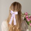 Lolita Cherry Blossom Hair Bow Clips Japanese Lolita Kawaii Lace Long Tail Hair Bow with Cherry Blossom for Cosplay