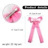 Lolita Cherry Blossom Hair Bow Clips Japanese Lolita Kawaii Lace Long Tail Hair Bow with Cherry Blossom for Cosplay