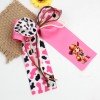 Western Cowgirl Cheer Bow Large Ribbon Hair Clip with Mini Cowboy Hat Paisley Western Long Tail Bow Kids Hair Accessories