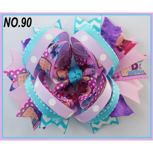 character Stacked Print Boutique Hair Bows ,stacked hair bows ,Girls Hair Accessories 51-100 character Stacked Print Boutique Hair Bows ,stacked hair bows ,Girls Hair Accessories 51-100