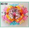 character Stacked Print Boutique Hair Bows ，stacked hair bows ，Girls Hair Accessories 151-180
