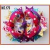 character Stacked Print Boutique Hair Bows ，stacked hair bows ，Girls Hair Accessories 151-180