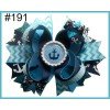 Nautical Navy Blue Anchor Hair Bow Clip